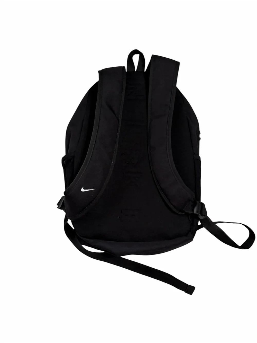 Nike Black Backpack with Neon Yellow and Gray Logo